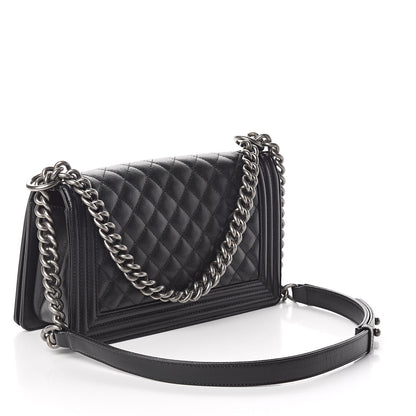 Chanel Caviar Quilted Medium Boy Flap Black 3 of 10