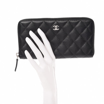 Chanel Caviar Quilted Large Gusset Zip Around Wallet Black 2 of 9