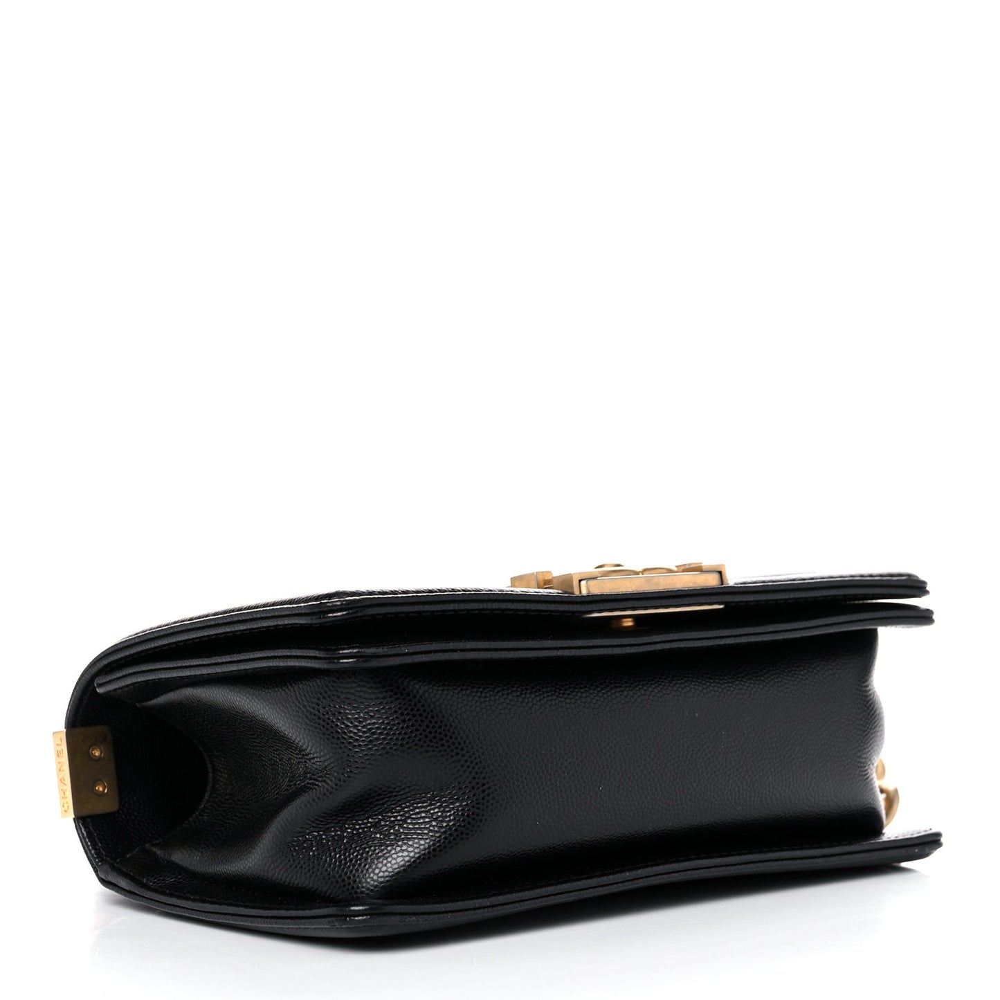 Caviar Quilted Small Boy Flap Black