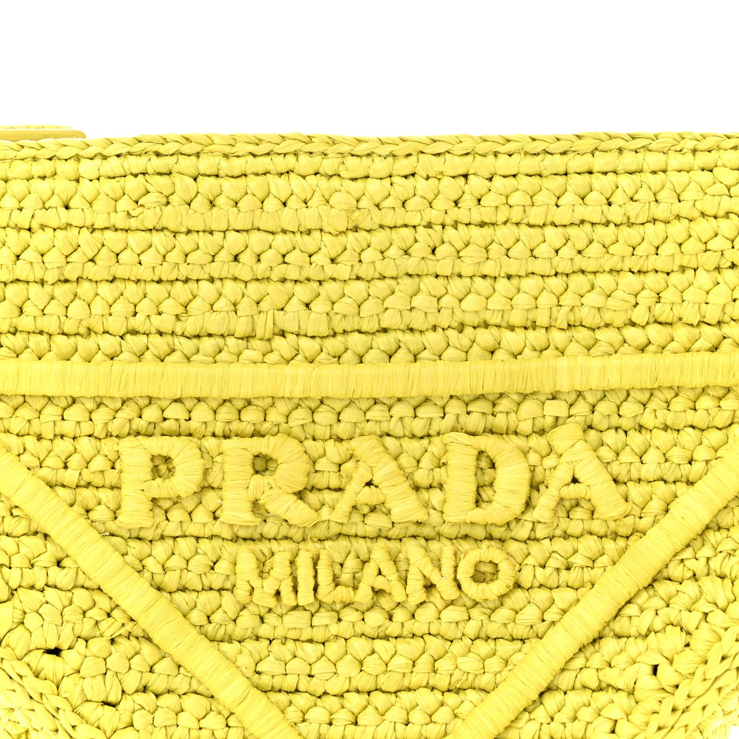 Yarn Raffia Effect Crochet Triangle Shoulder Bag Giallo