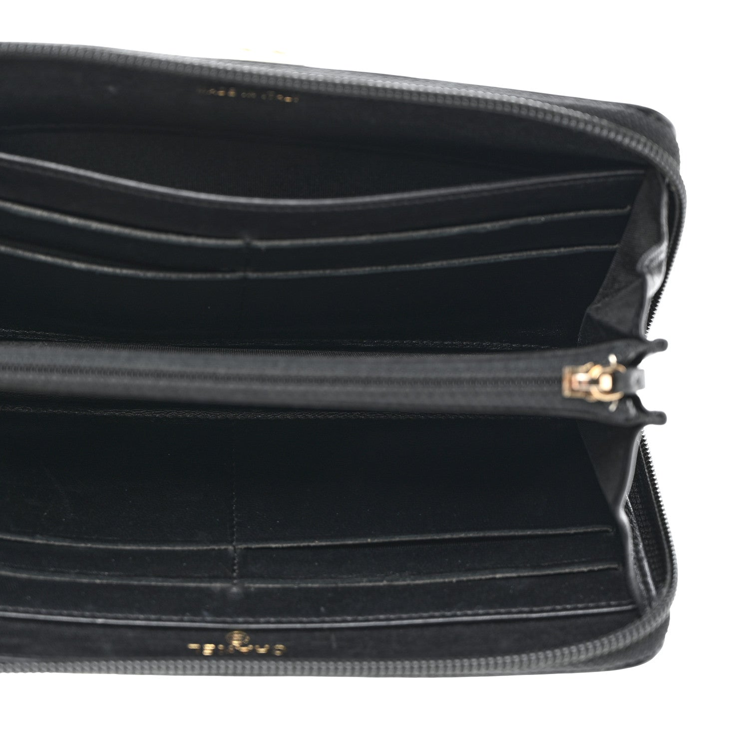 Chanel Patent Calfskin Quilted Boy L-Gusset Zip Wallet Black 5 of 9