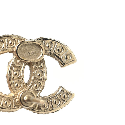 Chanel Pearl Crystal CC Earrings Gold 4 of 6