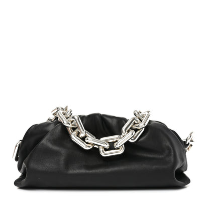 Bottega Veneta Calfskin The Pouch Chain Black 1 of 11
