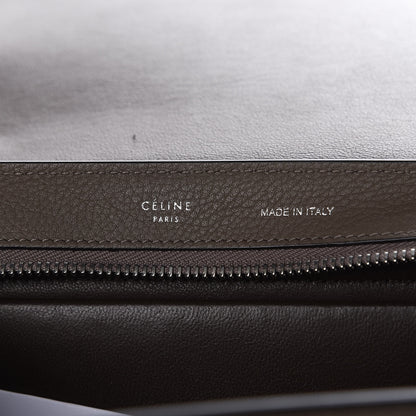 Celine Drummed Calfskin Suede Small Trapeze Souris 5 of 8