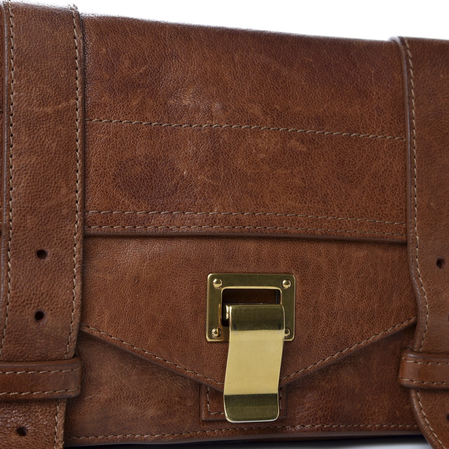 Lambskin PS1 Pochette Clutch Saddle