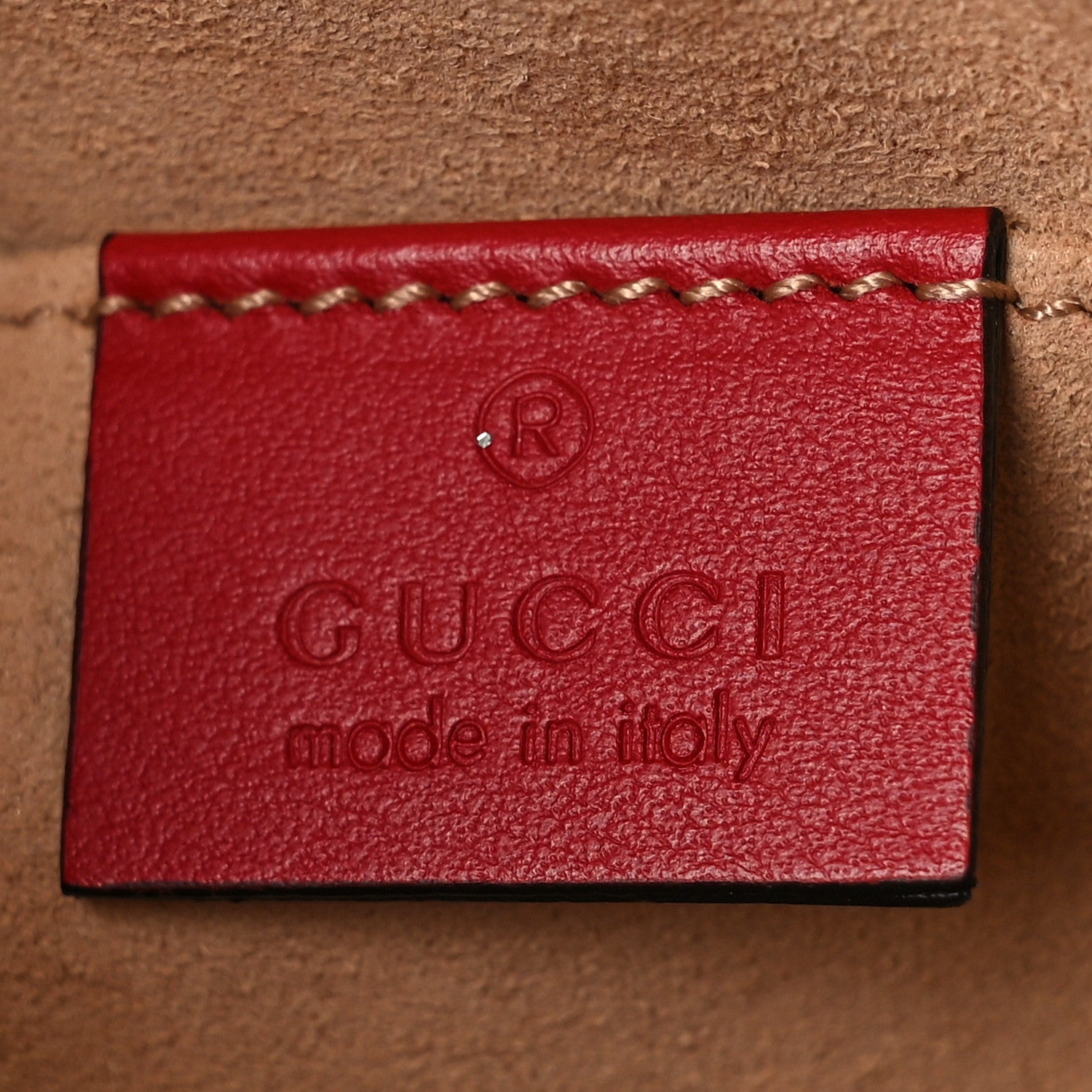 Gucci Calfskin Matelasse Mini GG Marmont Chain Shoulder Bag Hibiscus Red 6 of 9