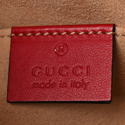 Gucci Calfskin Matelasse Mini GG Marmont Chain Shoulder Bag Hibiscus Red 6 of 9