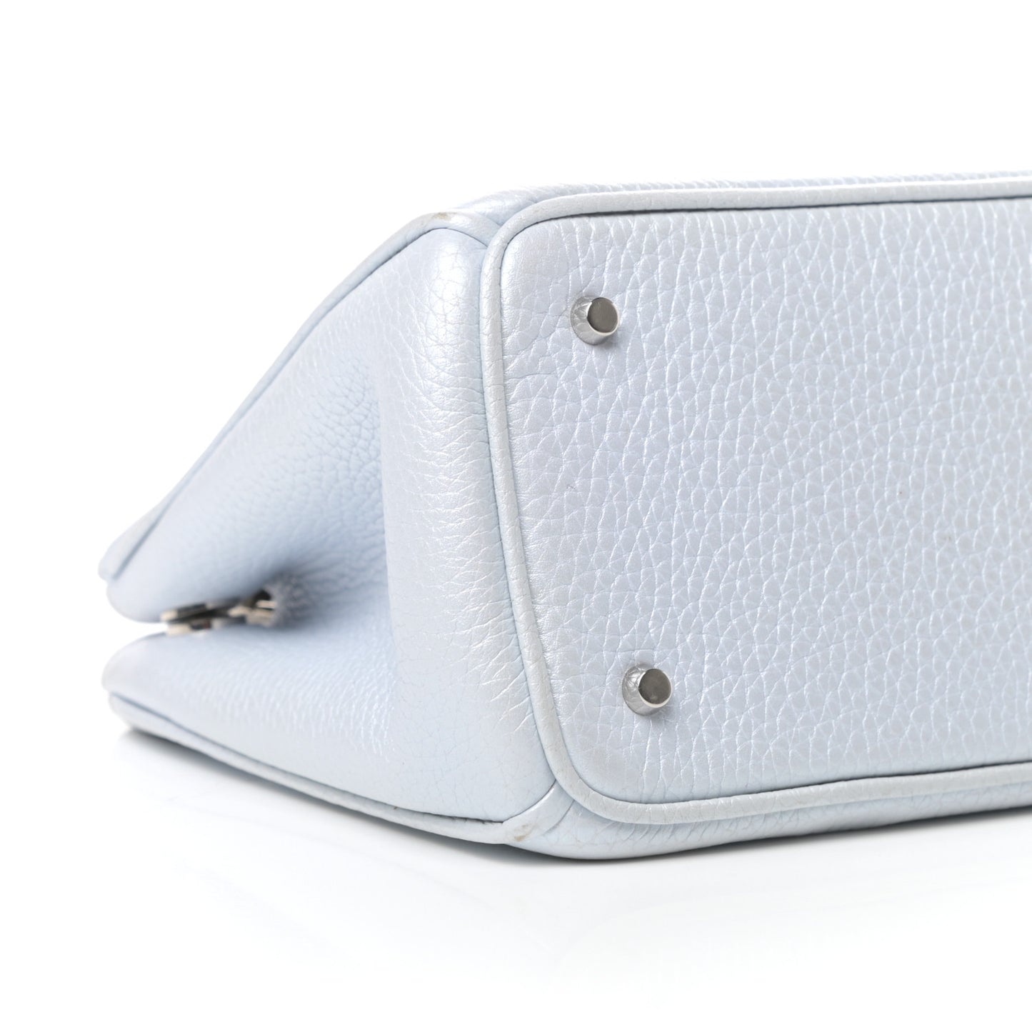 Metallic Bullcalf Mini Diorissimo Tote Light Blue