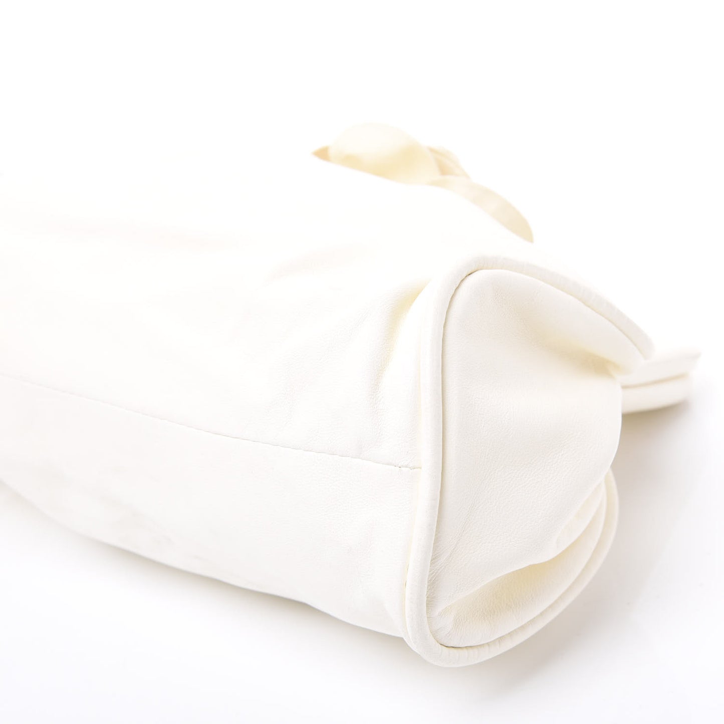 Lambskin Camellia Handbag White