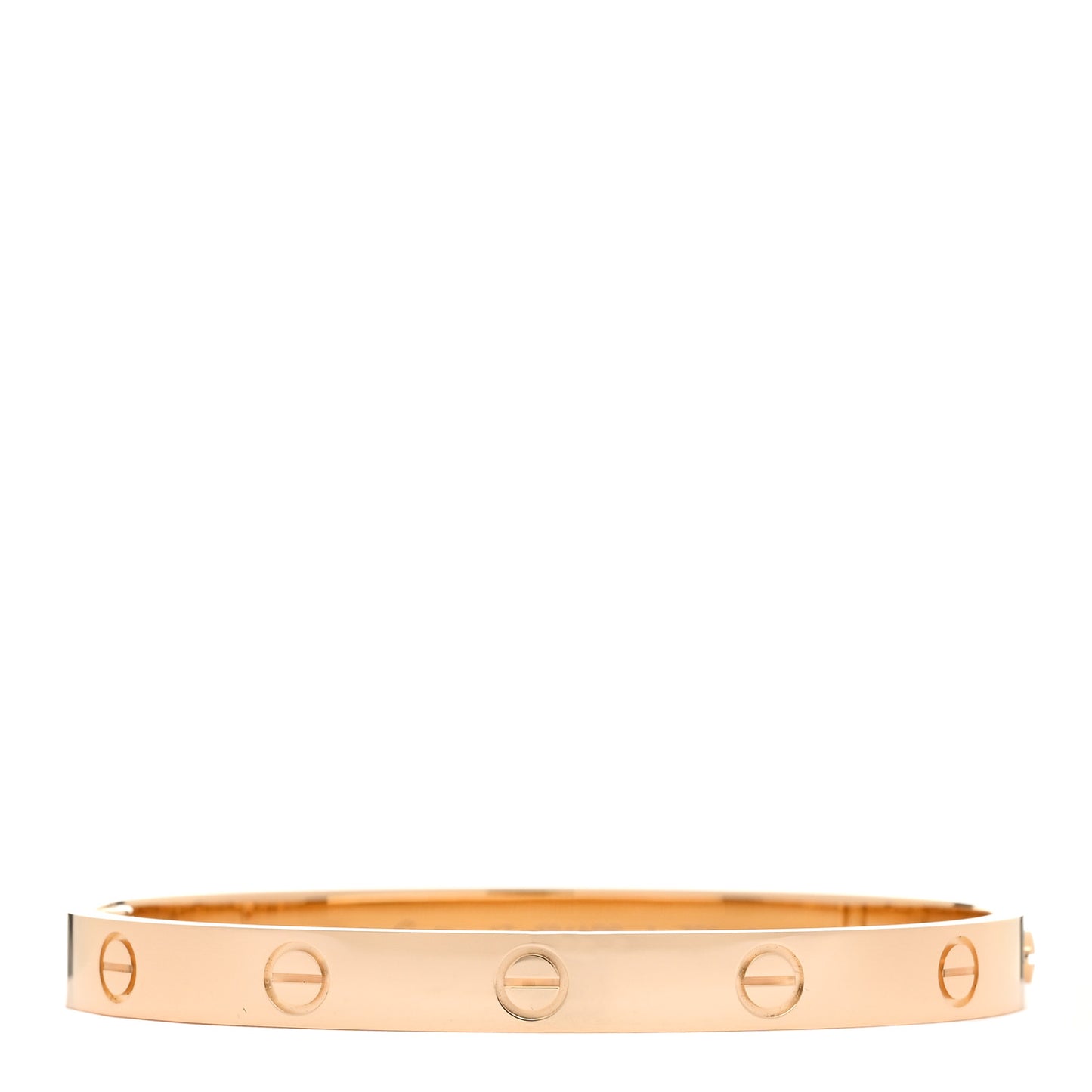 18K Yellow Gold LOVE Single Screw Bracelet 17