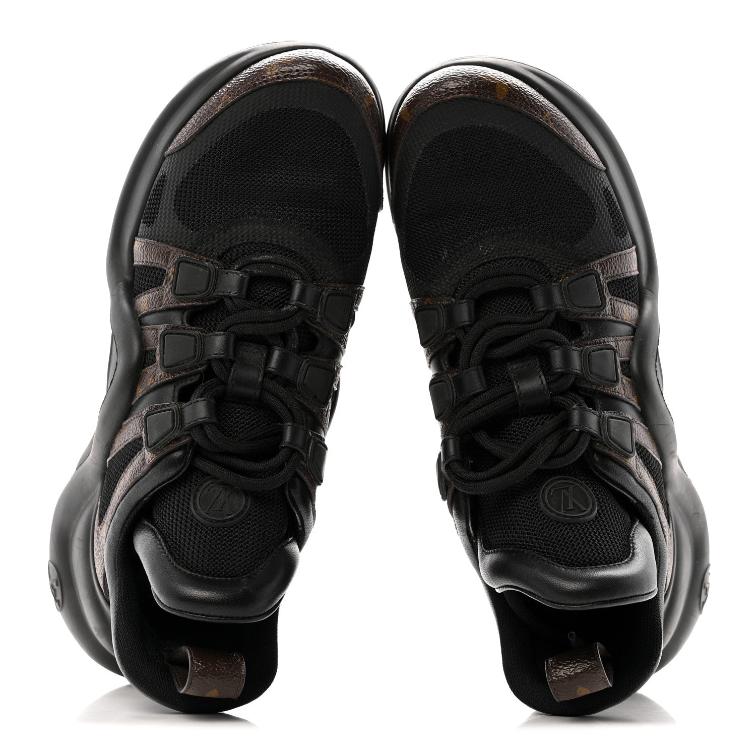 Louis Vuitton Calfskin Patent Monogram LV Archlight Sneakers 36 Black 2 of 14