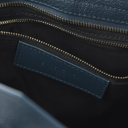 Balenciaga Chevre Gold Metallic Edge Hardware City Bleu Paon 8 of 10