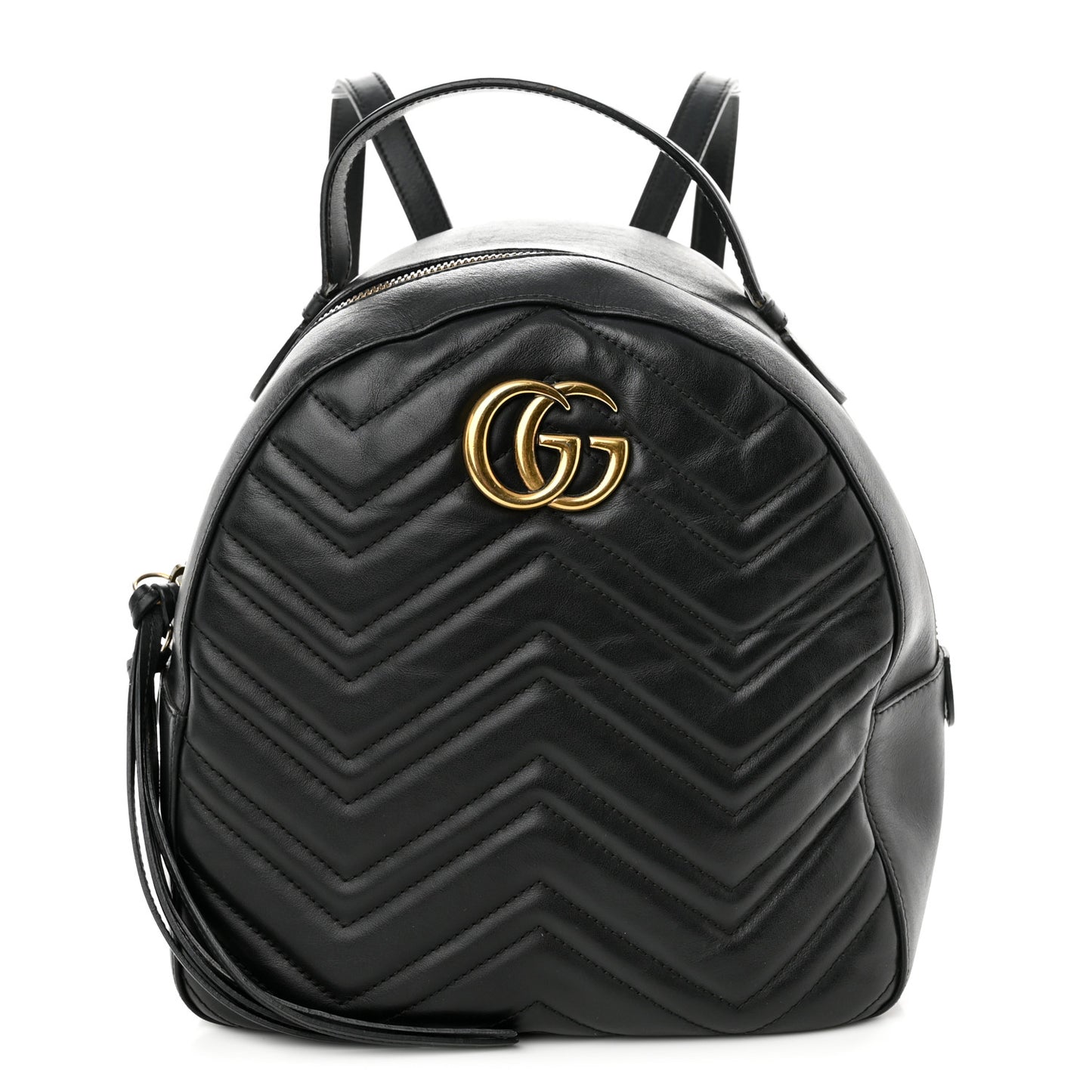 Calfskin Matelasse GG Marmont Dome Backpack Black