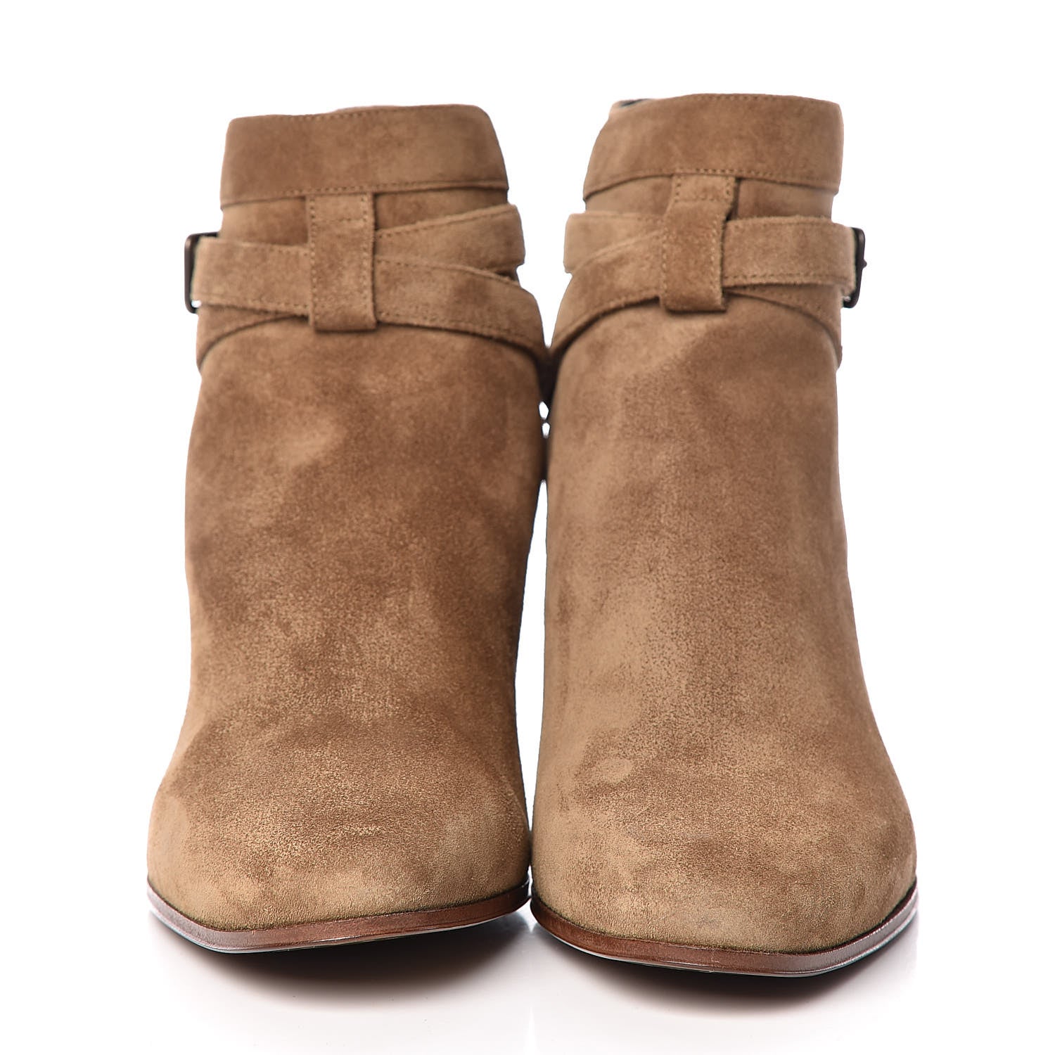 Saint Laurent Suede Womens Blake Ankle Boots 36 New Sigaro 2 of 10