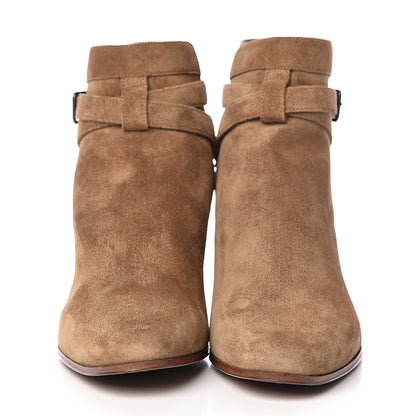 Saint Laurent Suede Womens Blake Ankle Boots 36 New Sigaro 2 of 10