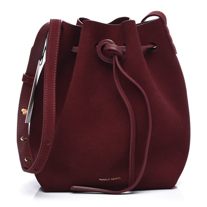 Mansur Gavriel Suede Mini Bucket Bag Rococo 1 of 9