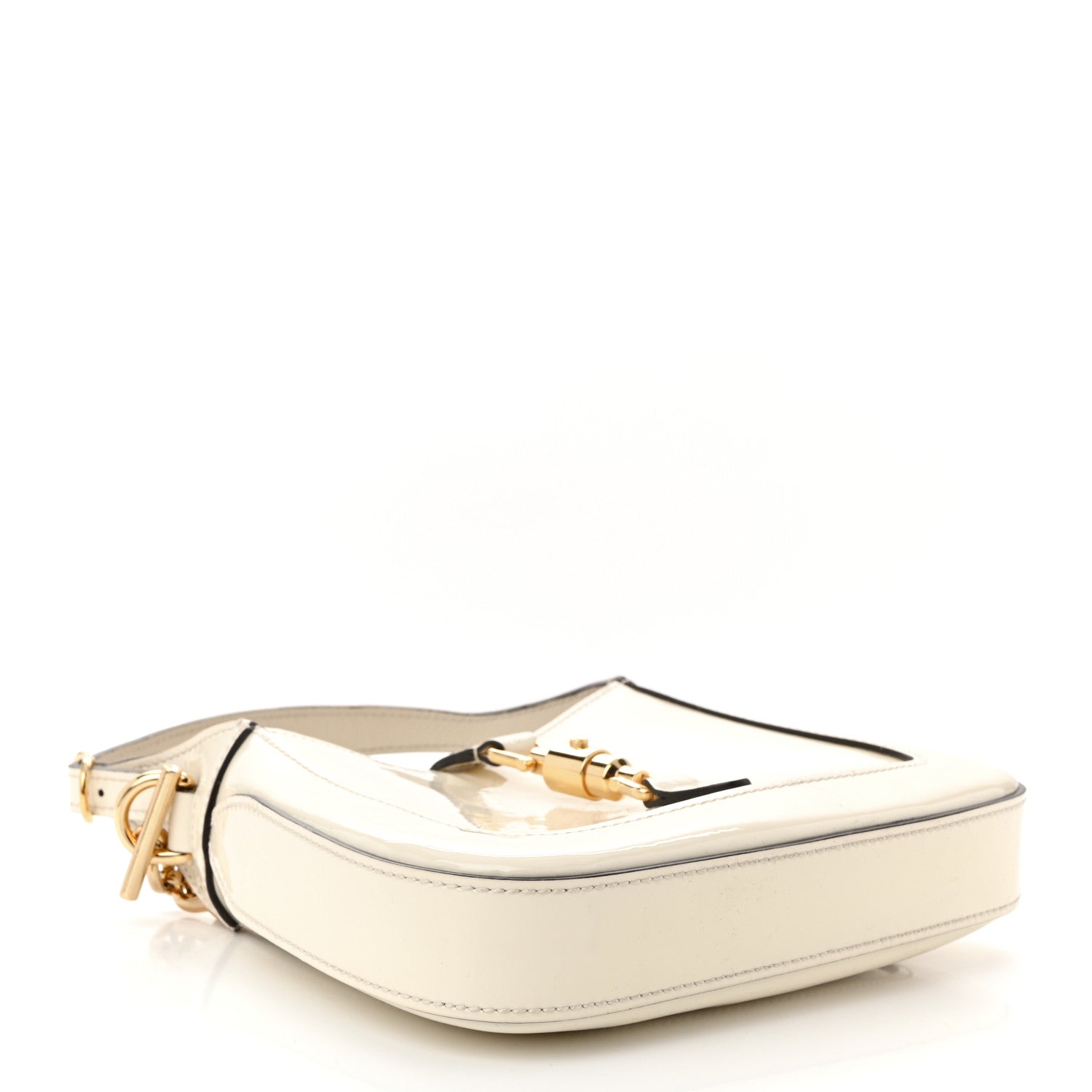 Gucci Patent Mini Jackie 1961 Crystal Hobo Mystic White 4 of 12