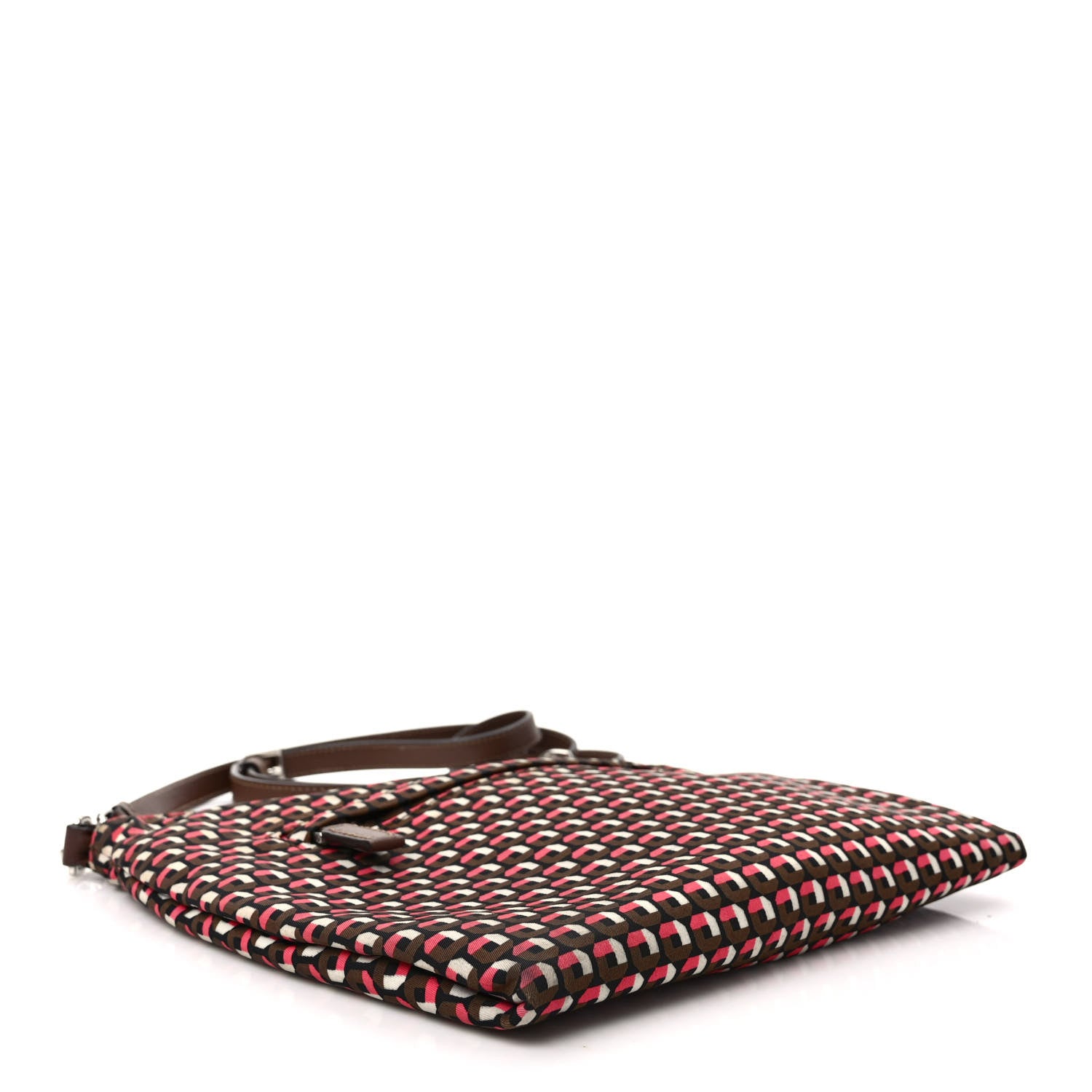 Prada Tessuto Stampato Nylon Saffiano Otta Print Tote Rosa 4 of 9