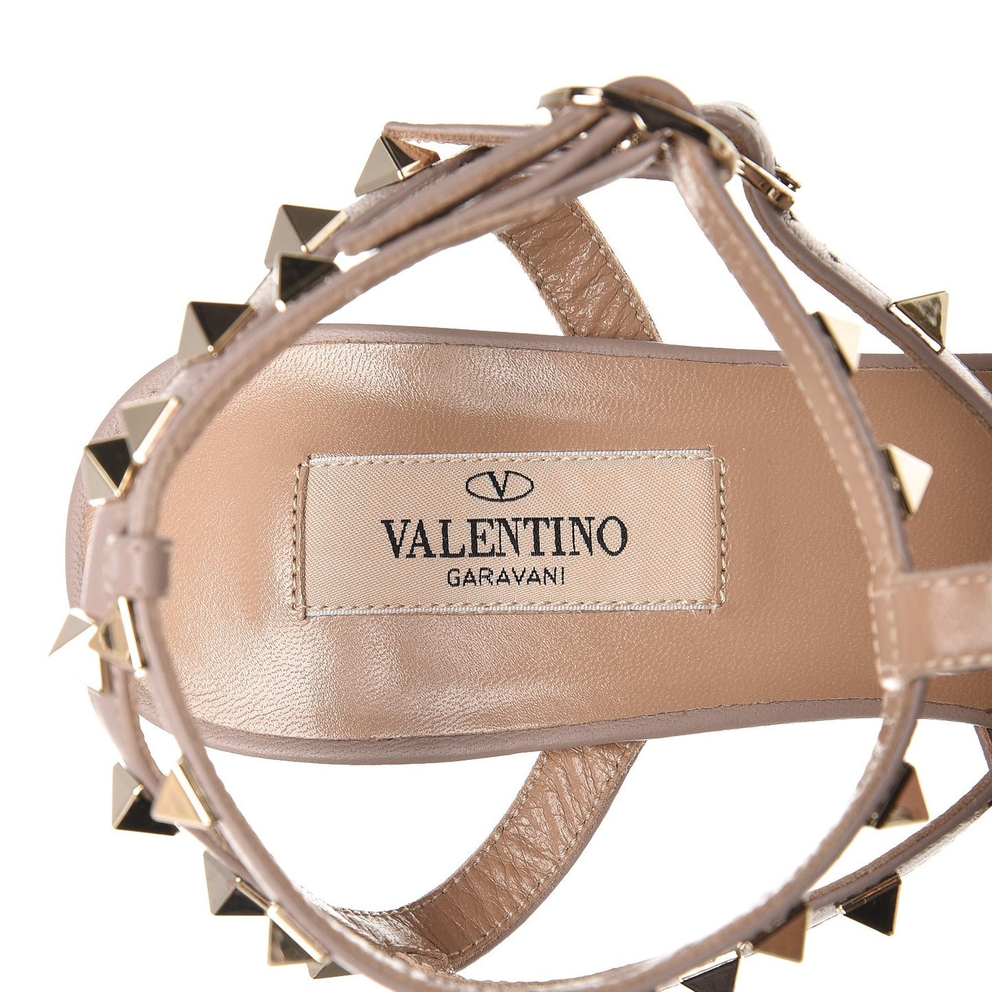 Nappa Rockstud Ankle Strap 65mm Pumps 38 Paradise Rose Poudre