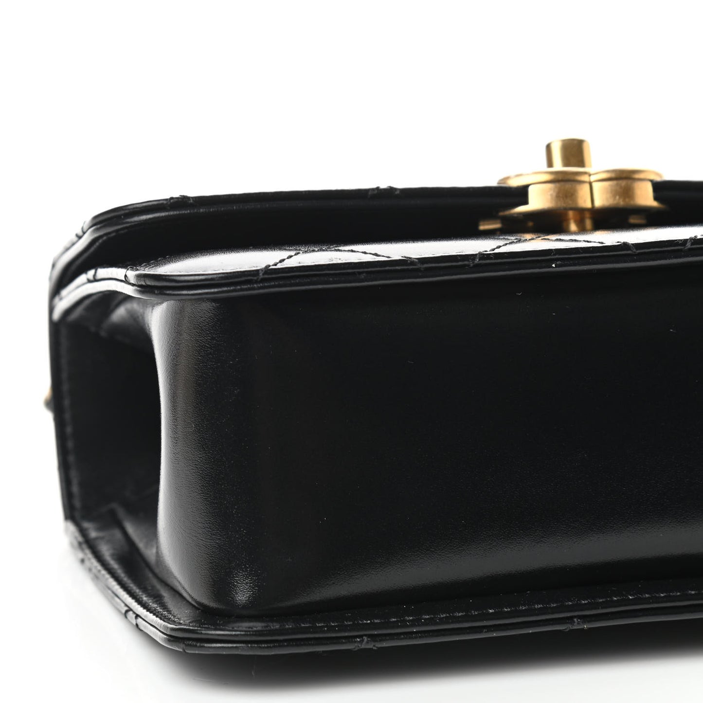 Calfskin Quilted Mini Perfect Fit Flap Black
