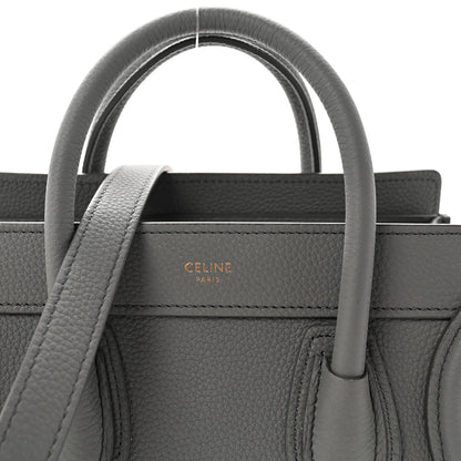 Celine Baby Drummed Calfskin Nano Luggage Kohl 8 of 10