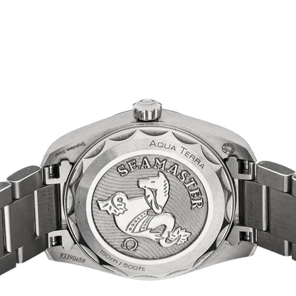 Omega Stainless Steel Diamond Mother of Pearl 28mm Seamaster Aqua Terra Quartz Watch 220.10.28.60.55.001 4 of 5
