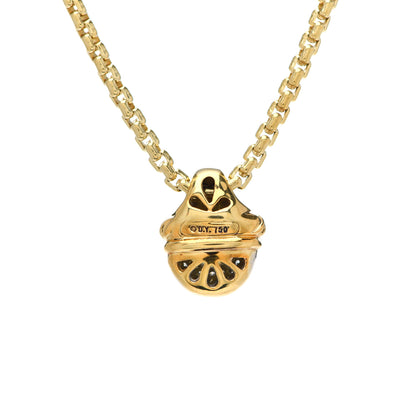 David Yurman 18K Yellow Gold Diamond Acorn Necklace 4 of 4