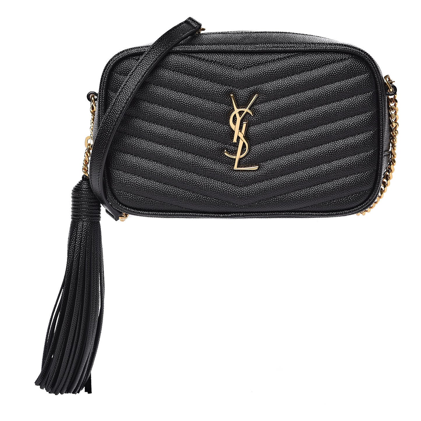 Grain De Poudre Matelasse Monogram Mini Lou Camera Bag Black
