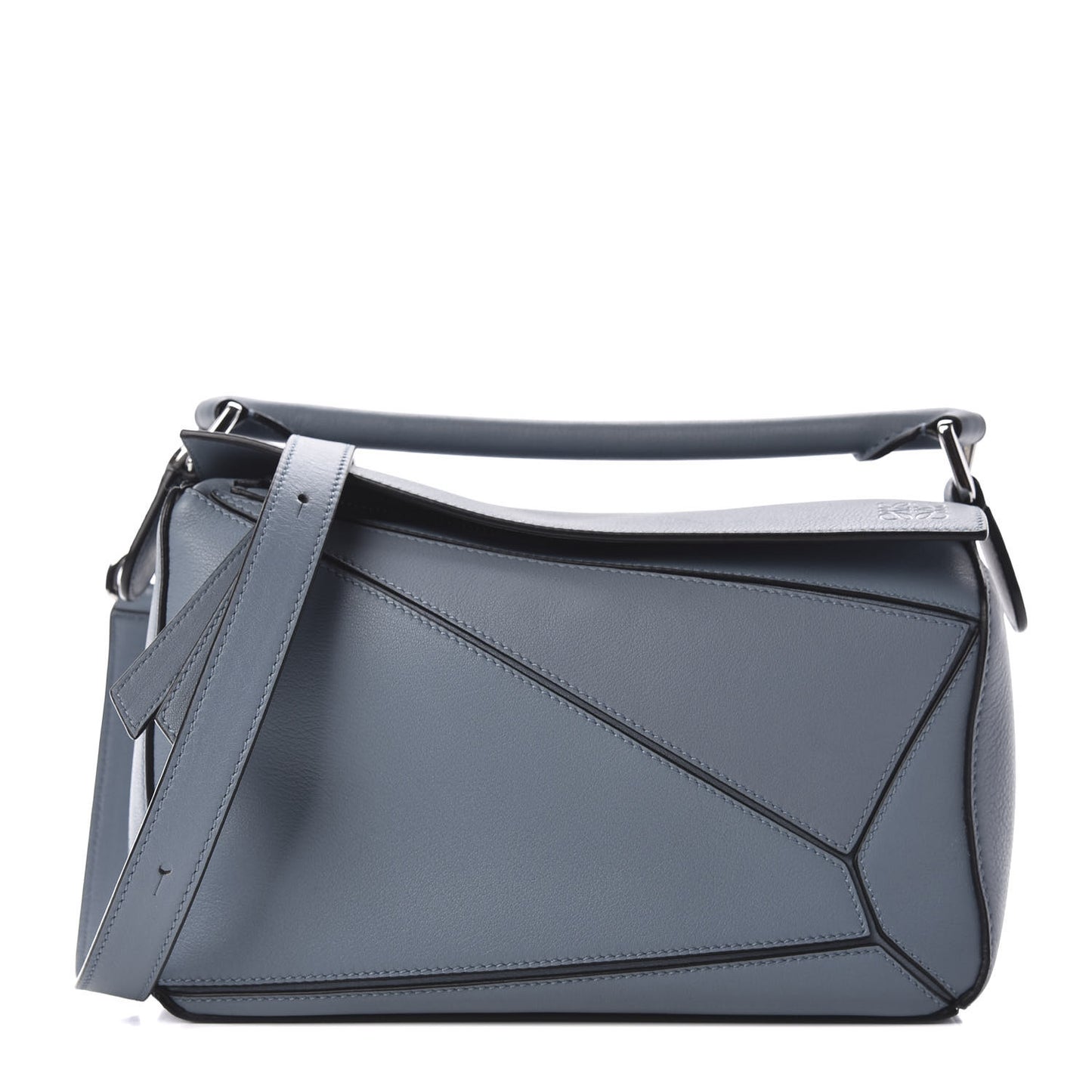 Calfskin Small Puzzle Bag Stone Blue