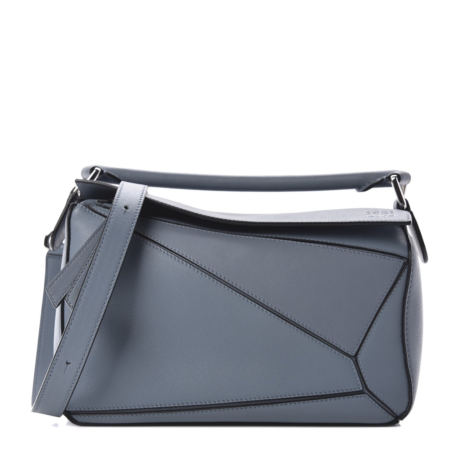 Loewe Calfskin Small Puzzle Bag Stone Blue 1 of 9