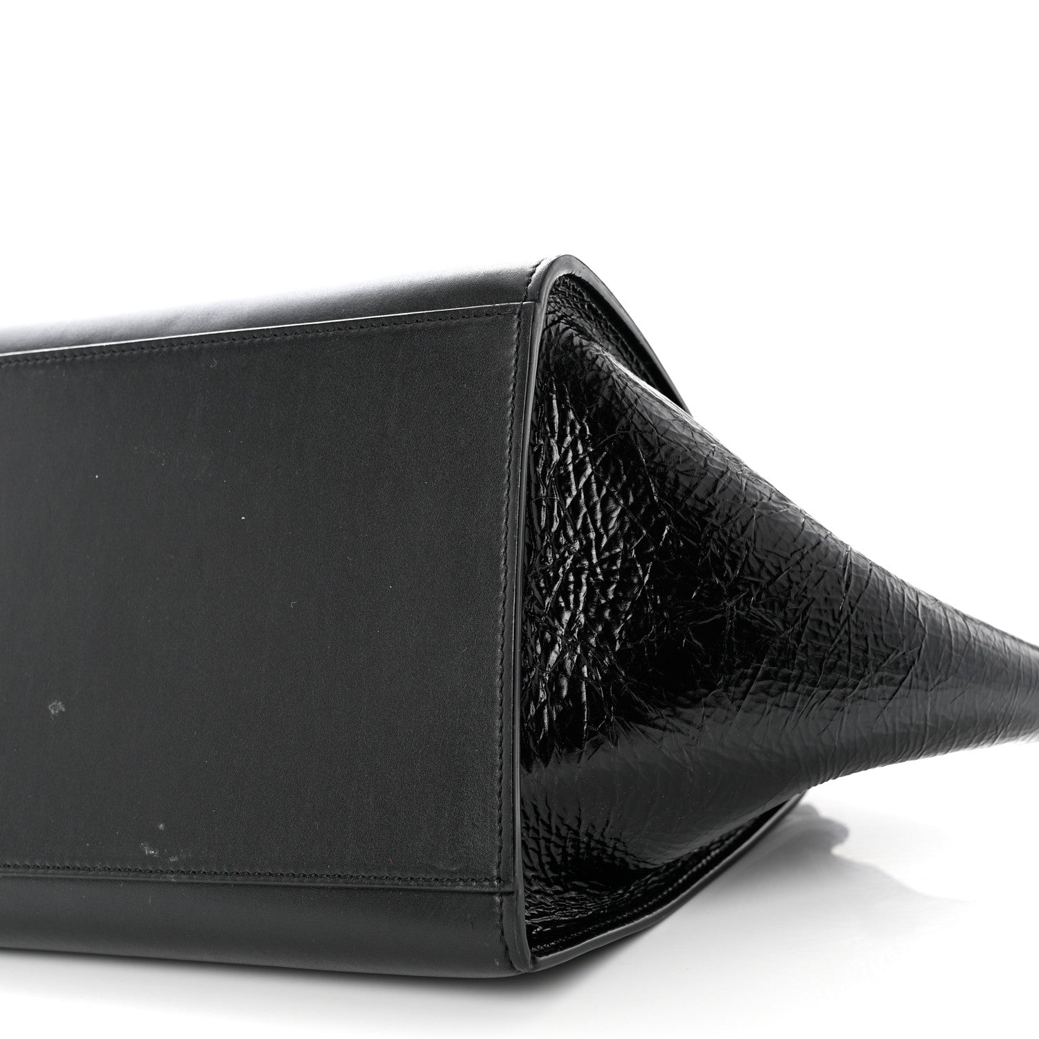 Celine Shiny Goatskin Small Trapeze Black 8 of 9