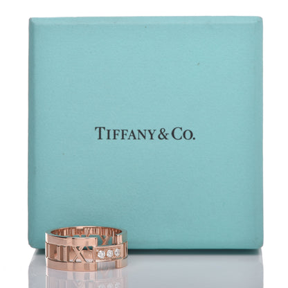 Tiffany 18K Rose Gold Diamond Open Atlas Ring 56 7.5 7 of 7