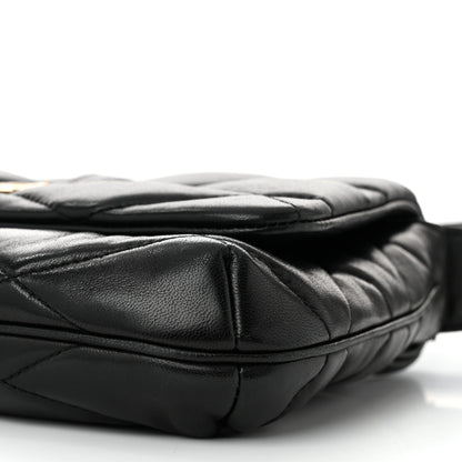 Saint Laurent Lambskin Quilted Le 57 Diamond Shoulder Bag Black 10 of 12