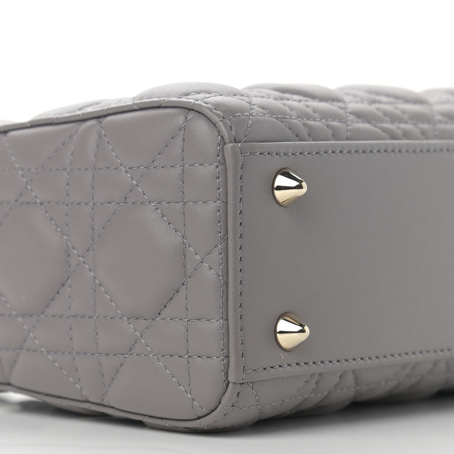 Christian Dior Lambskin Cannage Small My ABCDior Lady Dior Grey 8 of 12
