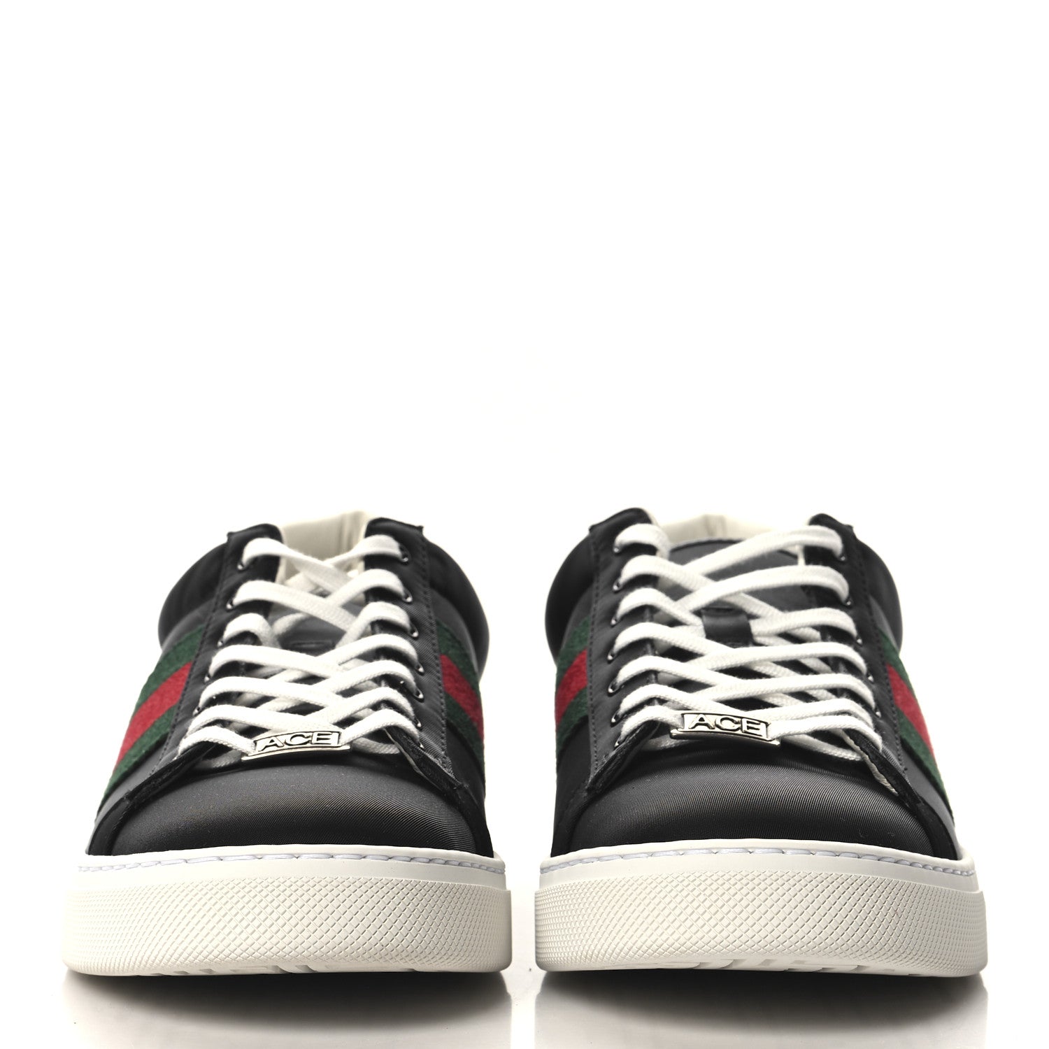 Gucci Econyl Nylon Diva Crocodile Web Mens Ace Sneakers 9 Black 3 of 9
