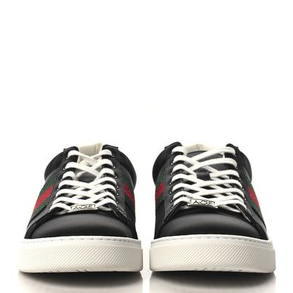 Gucci Econyl Nylon Diva Crocodile Web Mens Ace Sneakers 9 Black 3 of 9