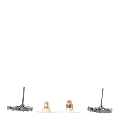 Chanel Crystal CC Earrings Silver 3 of 5