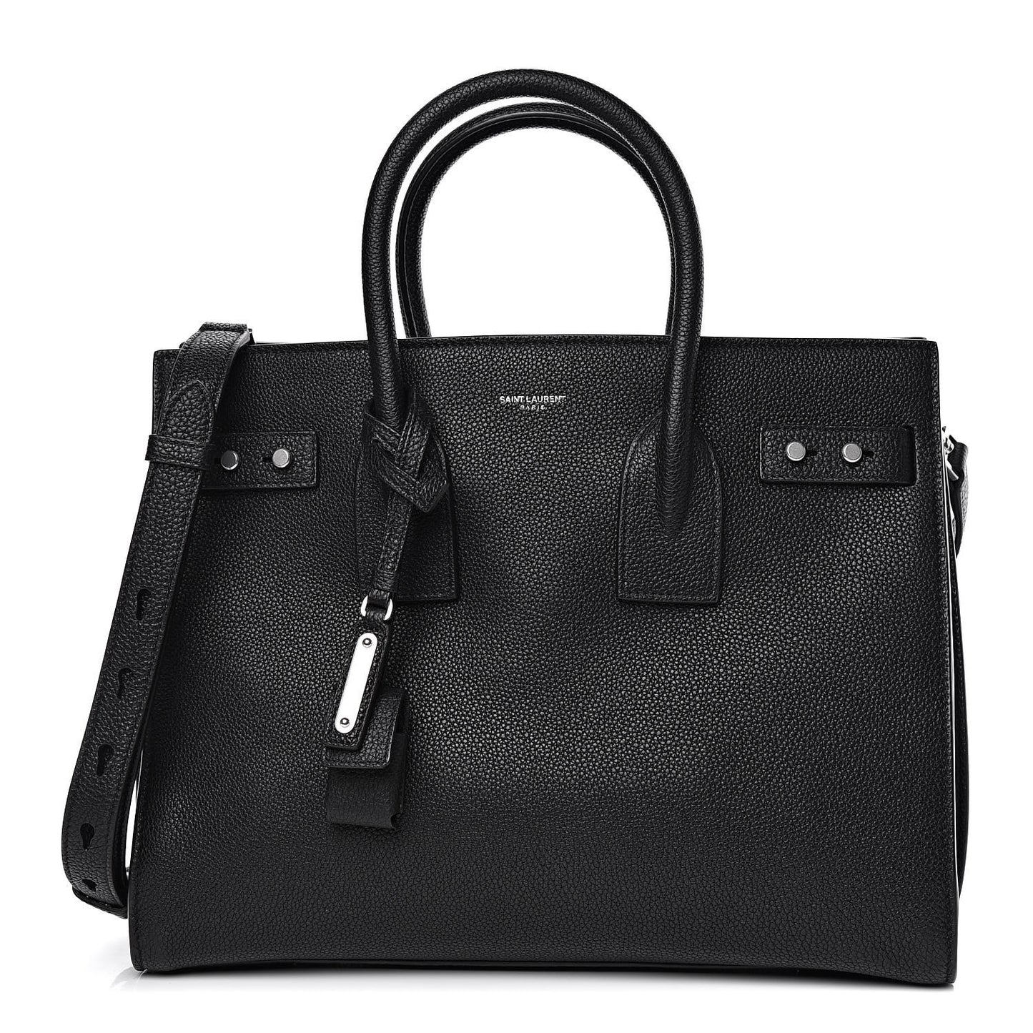 Grained Calfskin Small Supple Sac De Jour Black