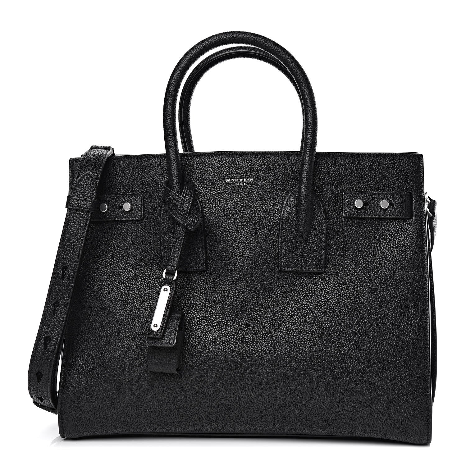 Saint Laurent Grained Calfskin Small Supple Sac De Jour Black 1 of 11