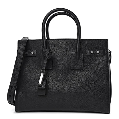 Saint Laurent Grained Calfskin Small Supple Sac De Jour Black 1 of 11