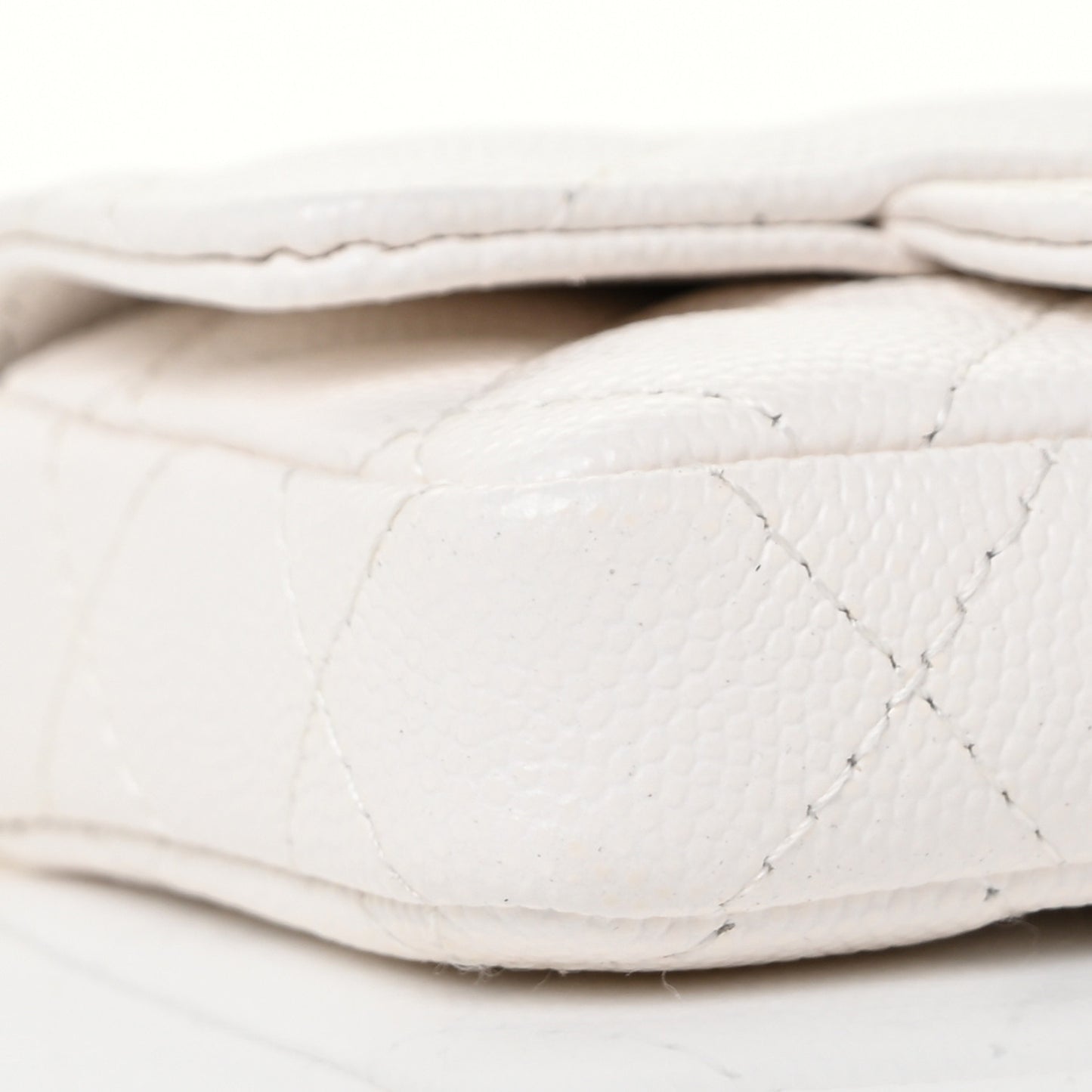 Caviar Quilted Belt Bag White