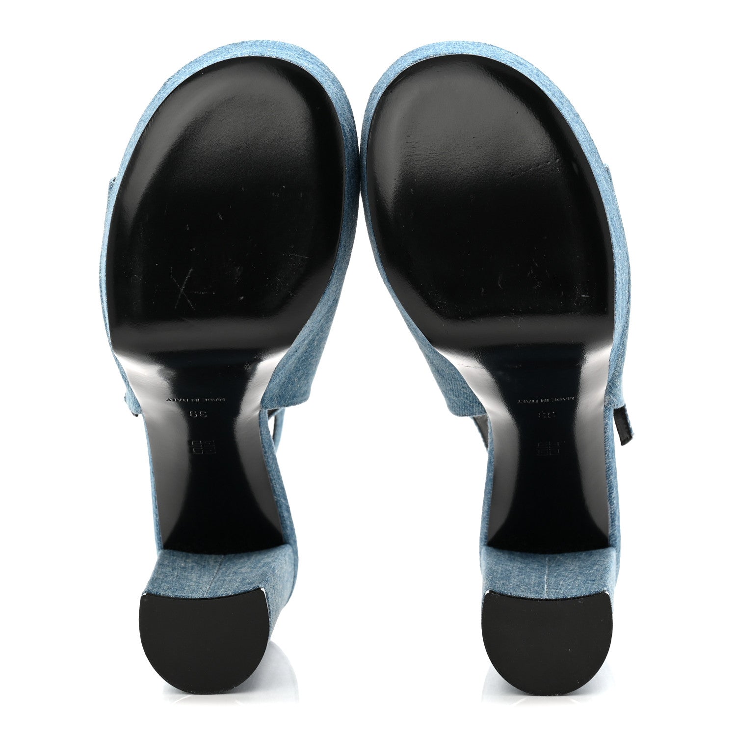 Givenchy Denim Voyou Sandals 39 Medium Blue 6 of 10