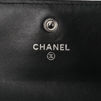 Chanel Lambskin Quilted Large Boy Gusset Flap Wallet Black 10 of 14