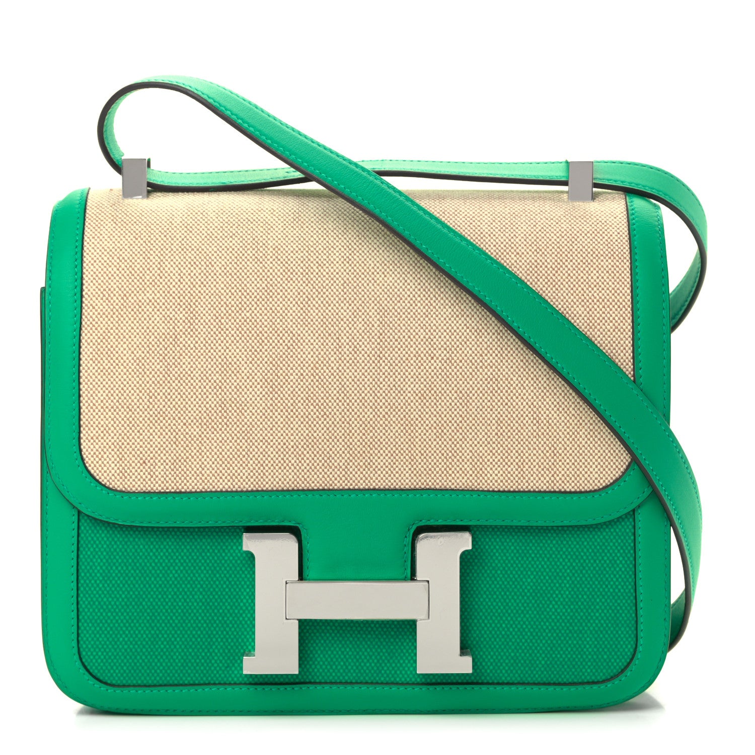 Hermes Swift Toile H Berline Constance 24 Menthe 1 of 9