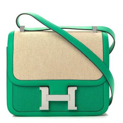 Hermes Swift Toile H Berline Constance 24 Menthe 1 of 9