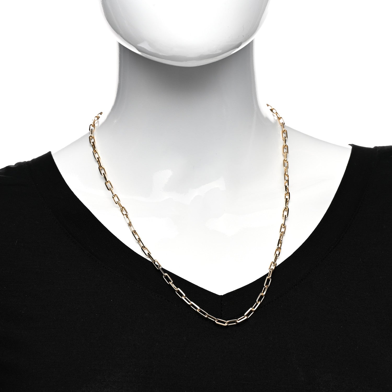 Cartier 18K Yellow Gold SM Santos De Cartier Link Necklace 22" 2 of 5