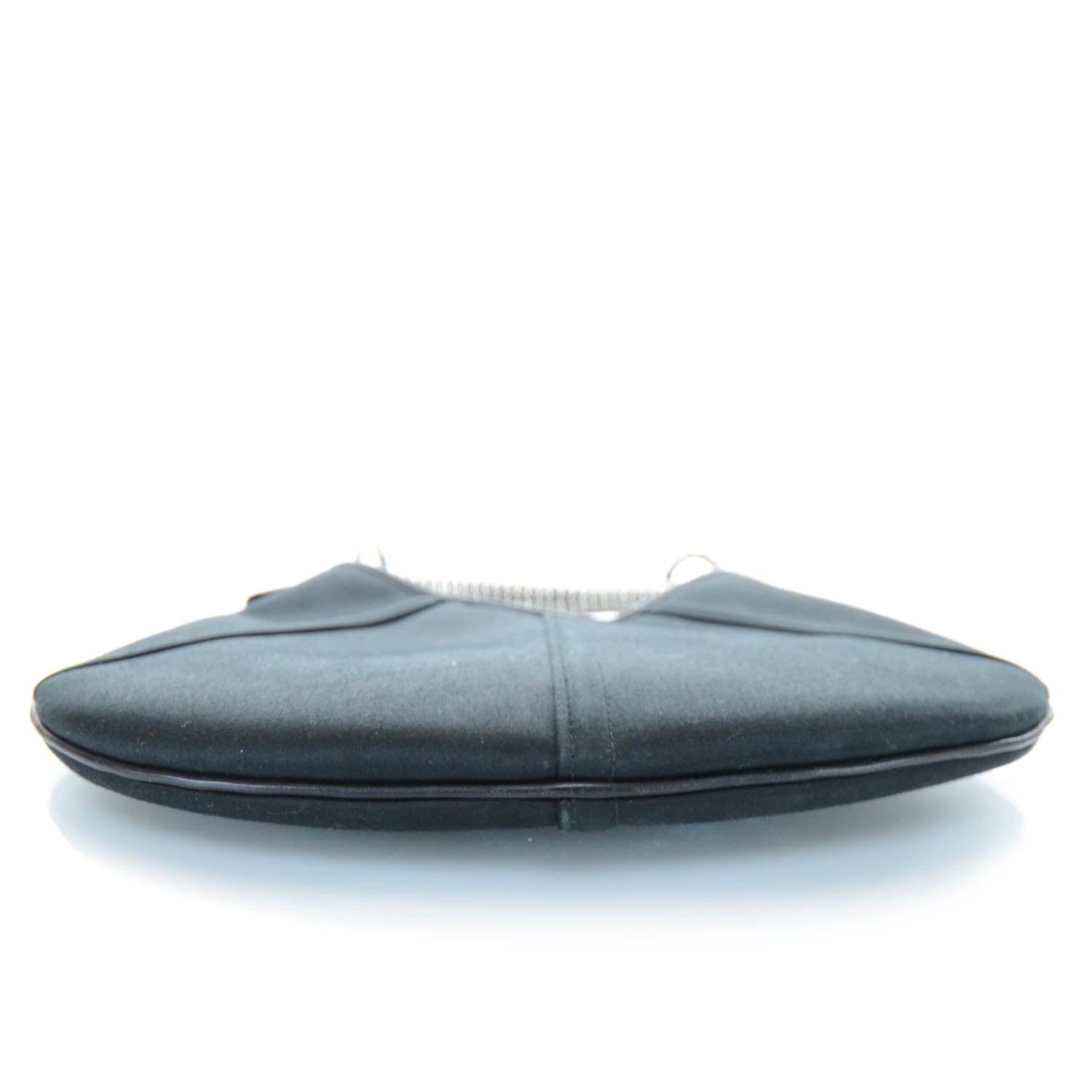 Saint Laurent Satin Mombasa Horn Evening Bag Black 4 of 8