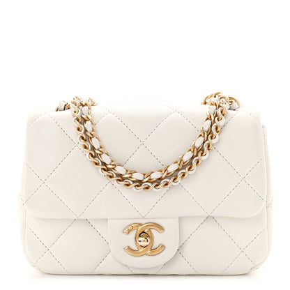 Chanel Lambskin Quilted Pearl Small Flap White 1 of 10