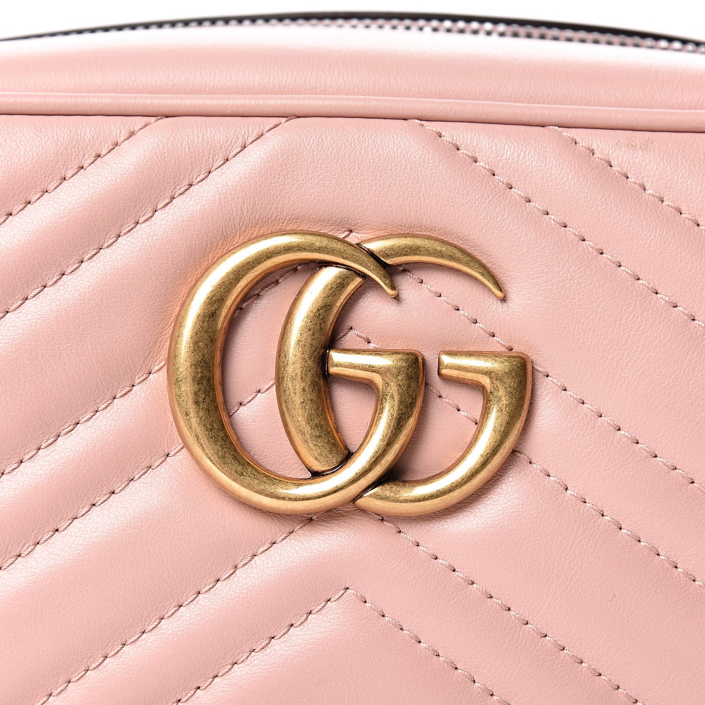 Calfskin Matelasse Small GG Marmont Chain Shoulder Bag Perfect Pink
