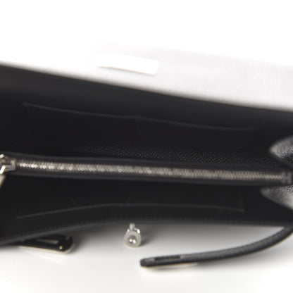 Hermes Epsom Kelly Wallet To Go Black 5 of 10